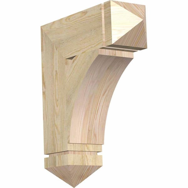 Ekena Millwork 6 in. x 24 in. x 20 in. Douglas Fir Thorton Arts and Crafts Rough Sawn Bracket