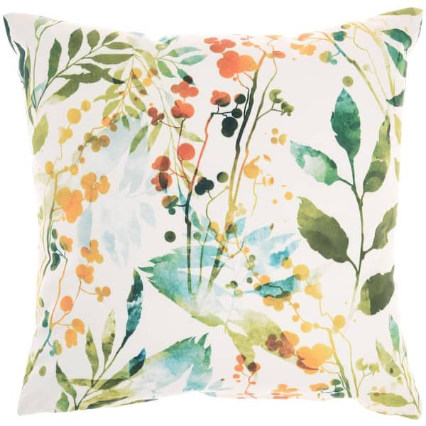 Mina Victory Multicolor 18 in. x 18 in. Indoor/Outdoor Throw Pillow