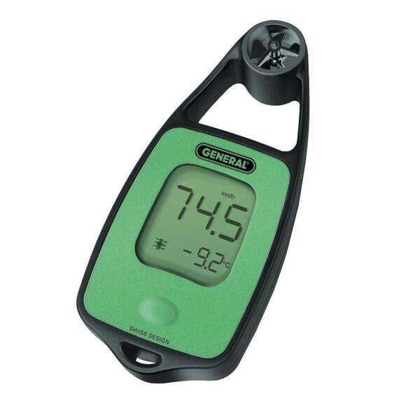 General Tools Mini Airflow and Temperature Meter with Wind Chill