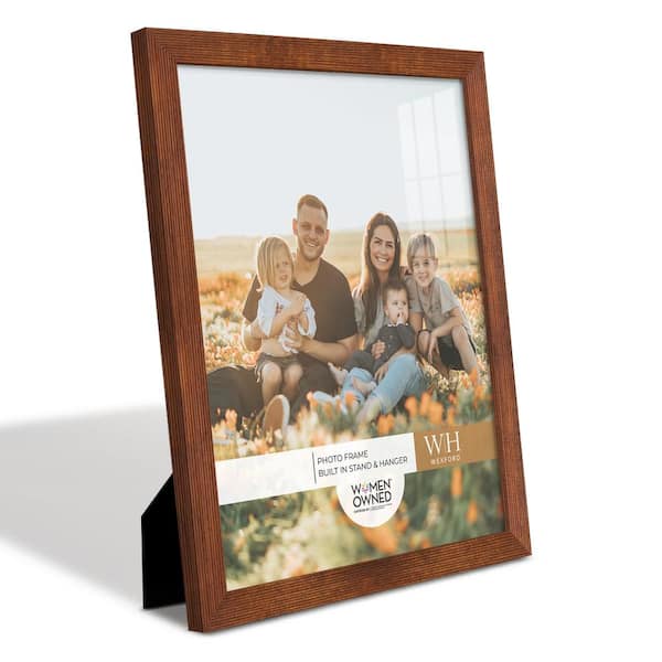 DesignOvation Black/Walnut Brown Wood Picture Frame (11-in x 14-in) at
