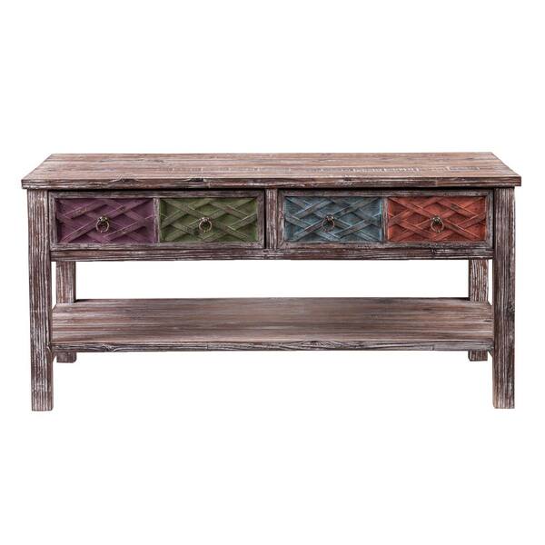Southern Enterprises Erie Multi-Colored Storage Coffee Table