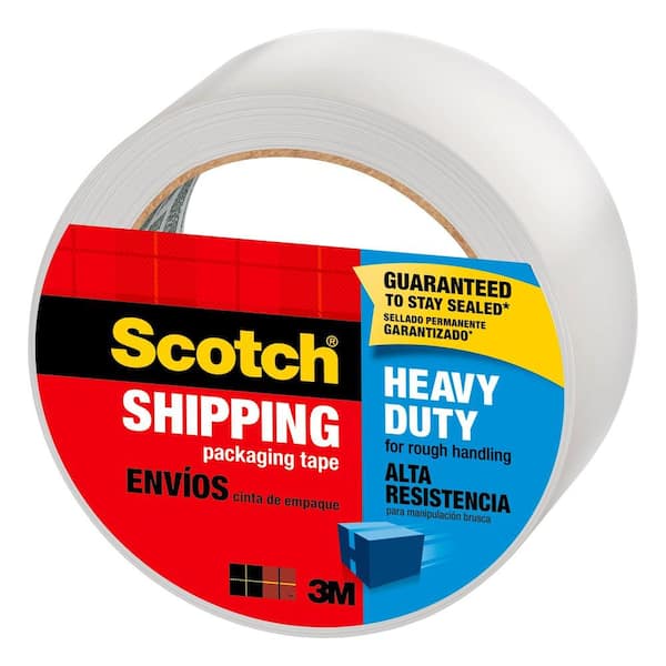 Scotch 1.88 in. x 54.6 yds. Heavy-Duty Clear Shipping and Packaging Tape 3850-DC The Home Depot