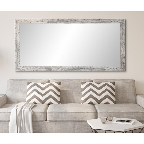 Brandtworks Oversized Distressed White, Does Home Depot Custom Cut Mirrors