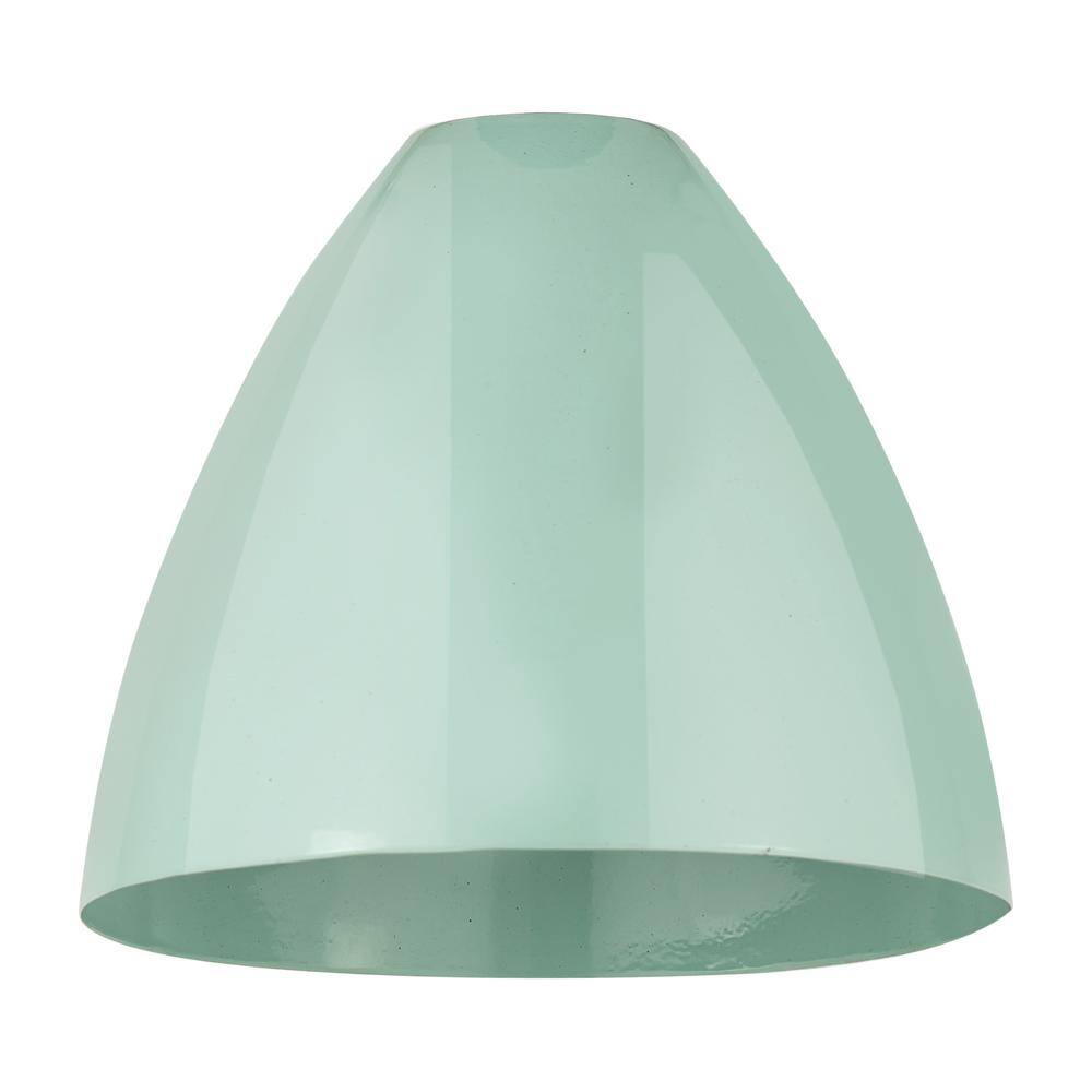 Antique Brass Pendant Light with Sky Blue Shade