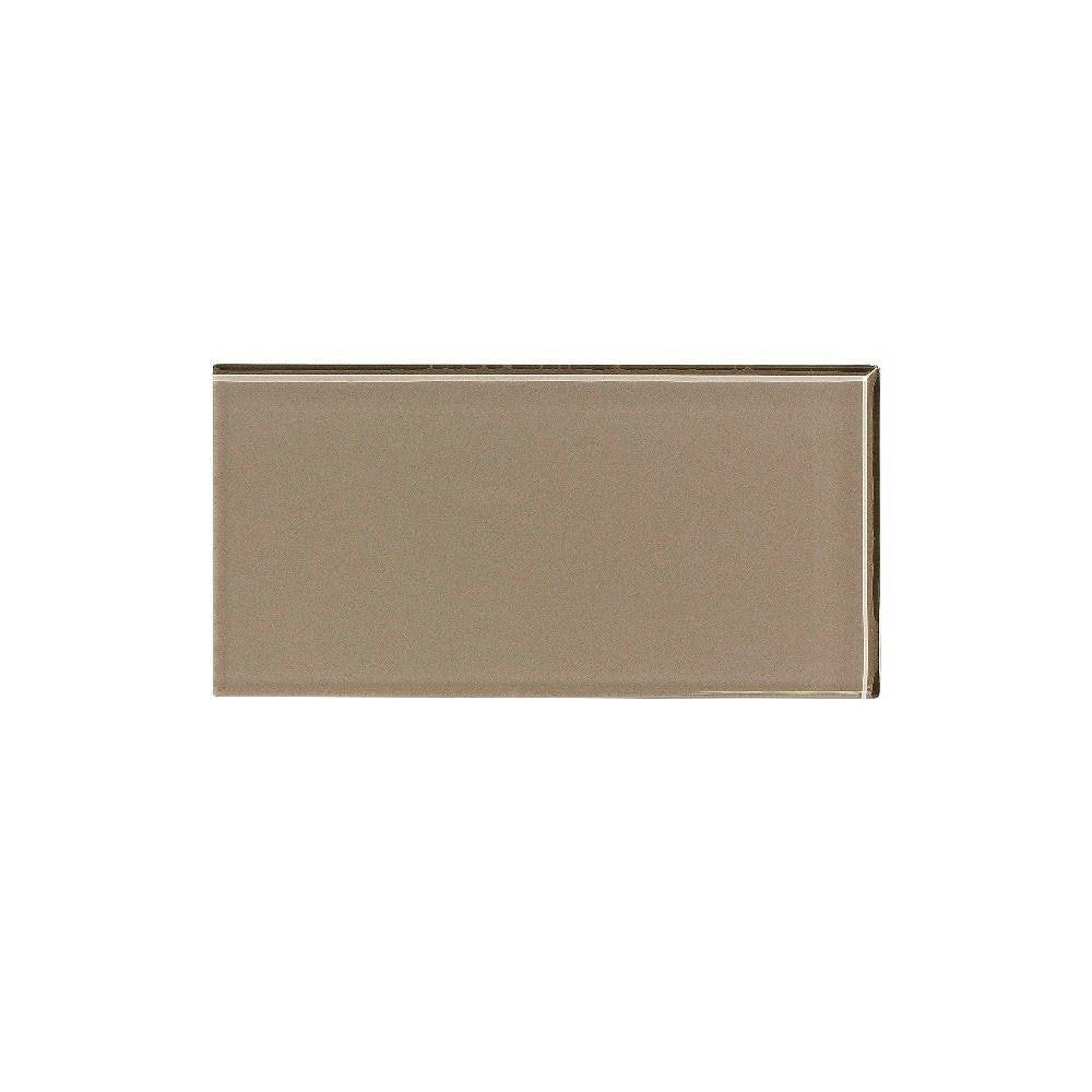 Aspect 3 in. x 6 in. Glass Decorative Wall Tile in Putty (8Pack) A5073 The Home Depot