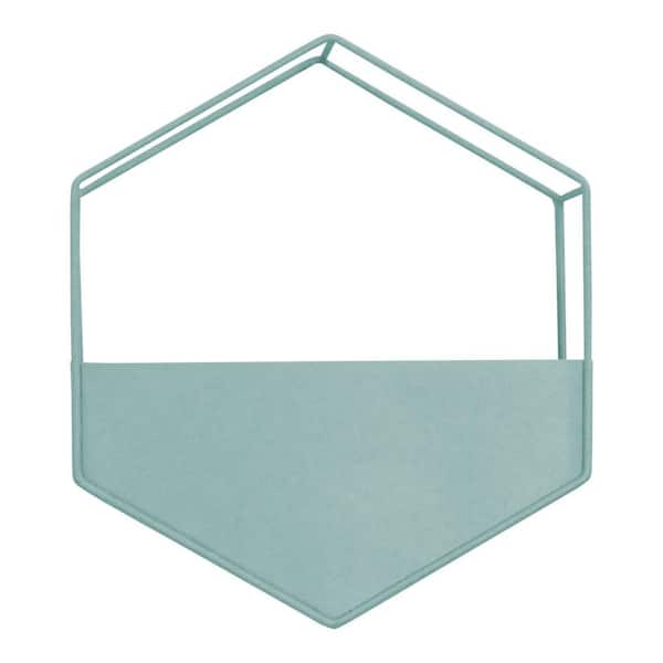 HomeRoots Sky Blue Metal Wall Planter
