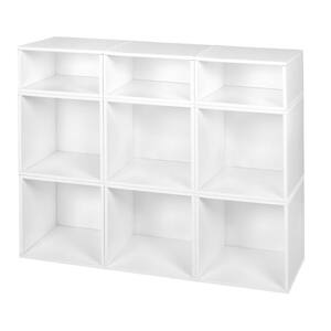 32.5 in. H x 39 in. W x 13 in. D White Wood 9-Cube Organizer
