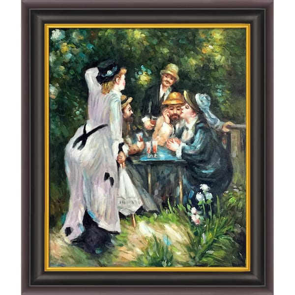LA PASTICHE In The Garden by Pierre-Auguste Renoir Opulent Framed Abstract Oil Painting Art Print 26 in. x 30 in.