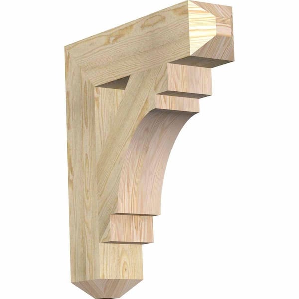 Ekena Millwork 6 in. x 30 in. x 26 in. Douglas Fir Merced Craftsman Rough Sawn Bracket