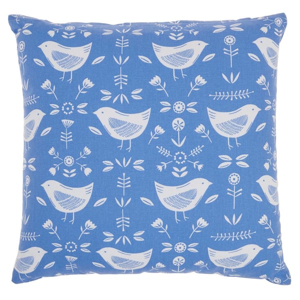 Mina Victory Lifestyles Blue 18 in. x 18 in. Throw Pillow