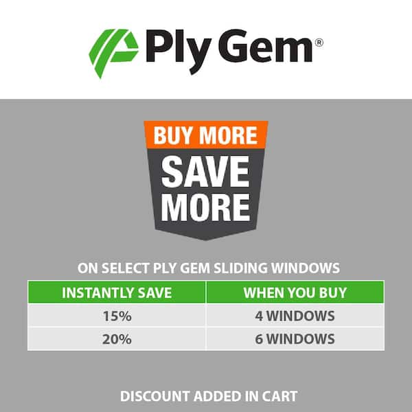 35.5 in. x 35.5 in. Select Series Vinyl Horizontal Sliding Left Hand Bronze Window with White Int, HP2+ Glass and Screen