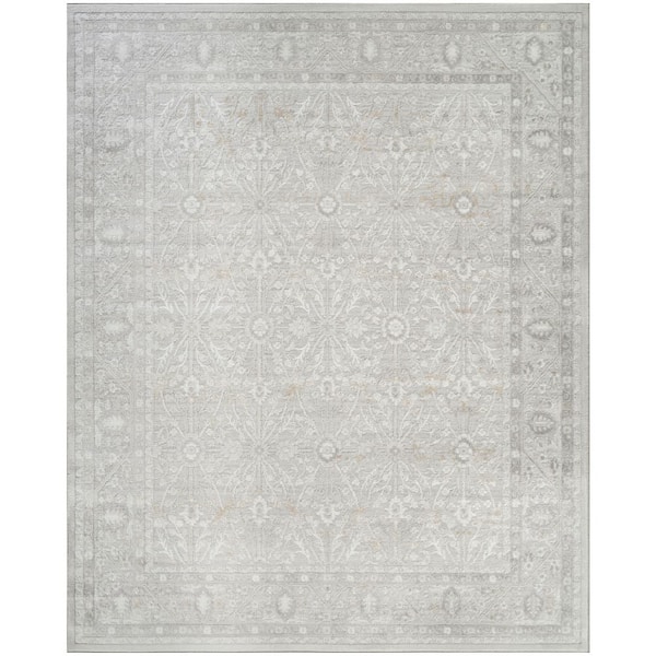 Dekor 8 ft. x 10 ft. Grey Diamond Traditional Area Rug