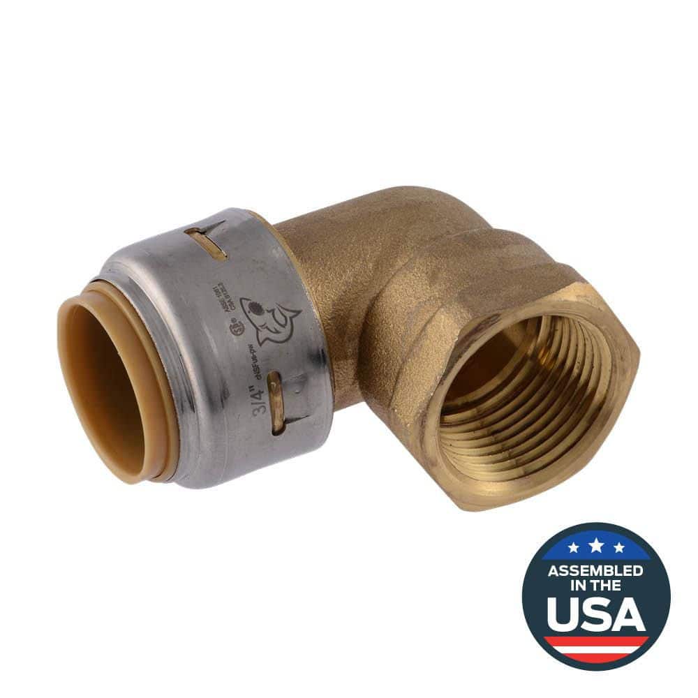 Max 3/4 in. Push-to-Connect x FIP Brass 90-Degree Elbow Fitting price history on PriceWatchPro
