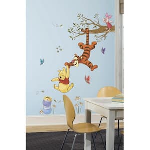 5 in. x 19 in. Winnie the Pooh Swinging for Honey Peel and Stick Giant Wall Decals