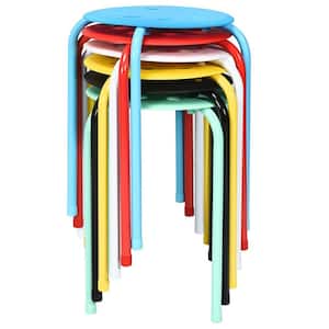 Colorful 6-Piece Portable Plastic Stack Stools