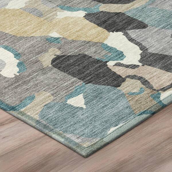 Chantille Machine Washable Indoor/Outdoor Abstract ACN3117 Gray 5 ft. x 7 ft. 6 in. Area Rug