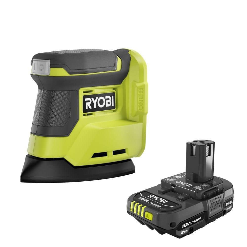 RYOBI ONE+ 18V Cordless Corner Cat Finish Sander with ONE+ 18V 2.0