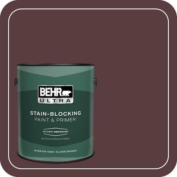 BEHR ULTRA 1 gal. #PPU1-02 Divine Wine Extra Durable Semi-Gloss Enamel Interior Paint & Primer