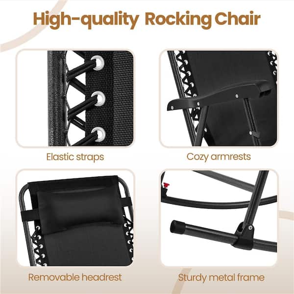 Yaheetech 26in Foldable Outdoor Lounge Chair Zero Gravity