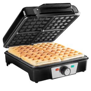 Four Square 4-Slice Stainless Steel Belgian Waffle Maker