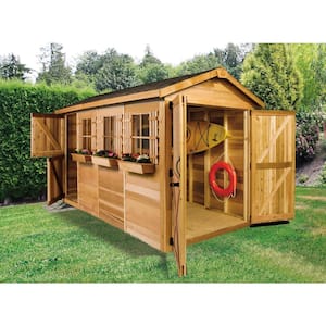 Boathouse 12 ft. x 8 ft. Western Red Cedar Garden Shed