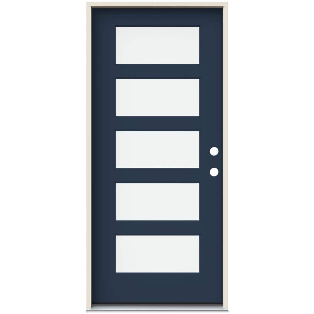 JELD-WEN 36 in. x 80 in. Left-Hand 5 Lite Clear Glass JELD-WEN 36 in. x 80 in. Left-Hand 5 Lite Clear Glass