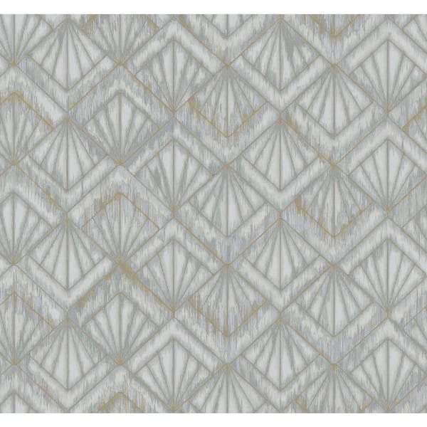 Candice Olson Modern Shell Blue And Grey Wallpaper