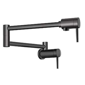 Contemporary Wall Mounted Potfiller in Matte Black