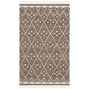 SAFAVIEH Natural Kilim Natural/Ivory 4 Ft. X 6 Ft. Geometric Area Rug ...