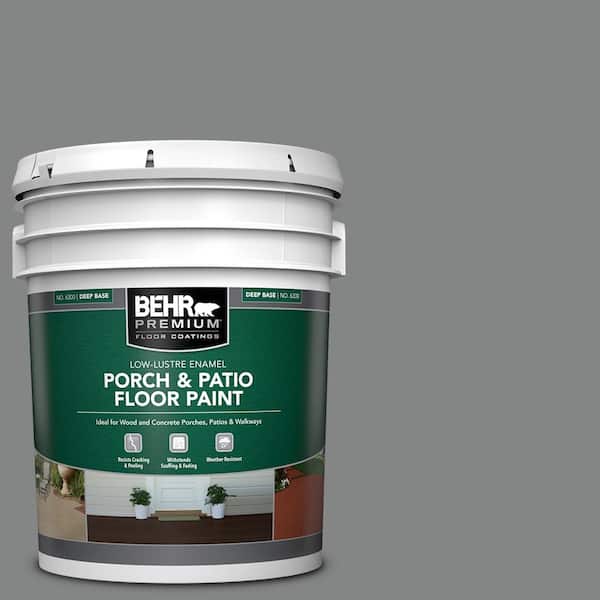 BEHR PREMIUM 5 gal. #PFC-63 Slate Gray Low-Lustre Enamel Interior/Exterior Porch and Patio Floor Paint