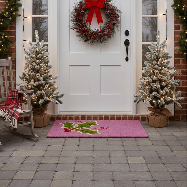Holly Berry Doormat 24" x 36"