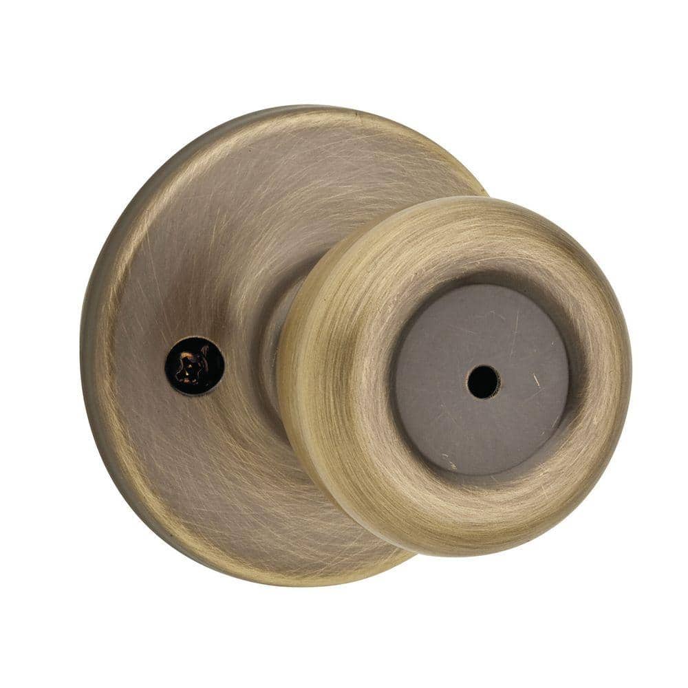 UPC 042049361056 product image for Tylo Antique Brass Privacy Bed/Bath Door Knob with Lock | upcitemdb.com