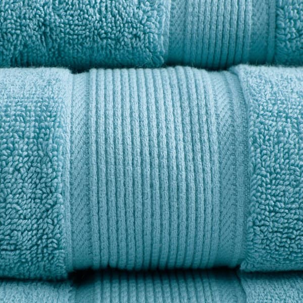 Madison Park Signature - 800GSM 100% Cotton 8 Piece Towel Set - Aqua
