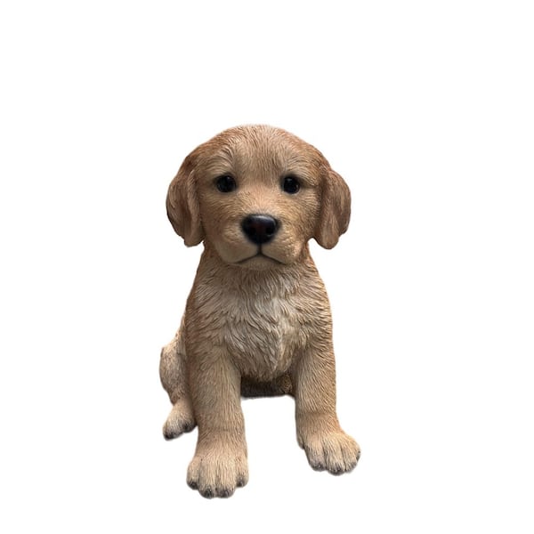HI-LINE GIFT LTD 10 in. Golden Retreiver Puppy Statue