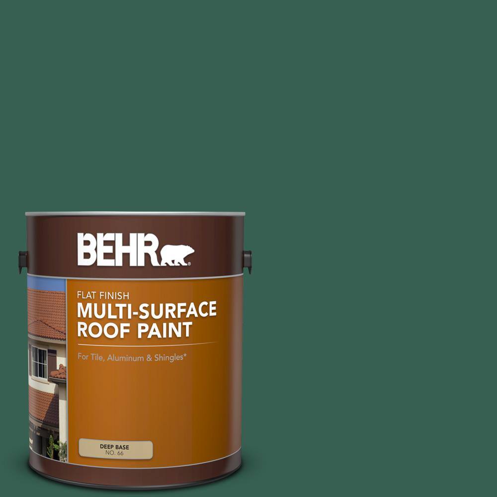 1 gal. #M430-7 Green Agate Flat Multi-Surface Exterior Roof Paint