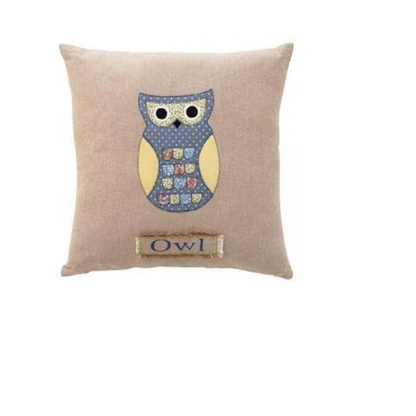 Unbranded Owl 18 in. Square Decorative Pillow