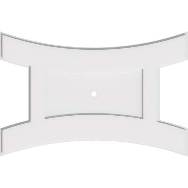 Ekena Millwork 34 in. W x 22-5/8 in. H x 1 in. ID x 1 in. P Haven Architectural Grade PVC Contemporary Ceiling Medallion
