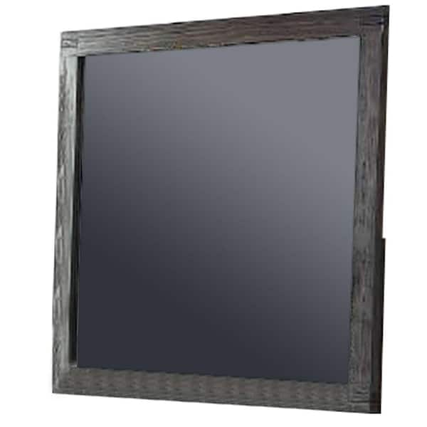 Benjara 2.13 In. W X 36.22 In. H Wooden Frame Beige Wall Mirror ...