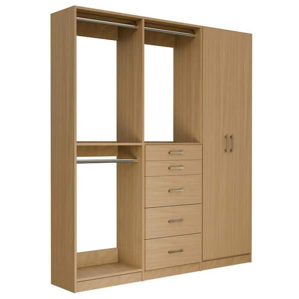 MODULAR CLOSETS Alto Laundry Room 97.5 in W Oak Double Hang, Hang