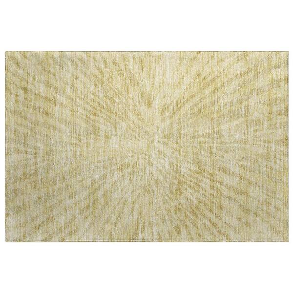 Dream Shag Premium Machine Washable Abstract ADS818 Wheat 2 ft. x 3 ft. Accent Rug
