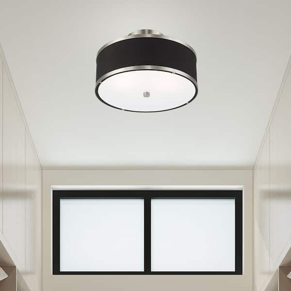 AVIANCE LIGHTING Armitage 2 Light Brushed Nickel Semi Flush Mount