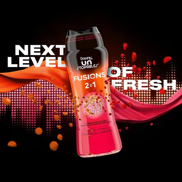 Downy 21.1 oz. Unstoppables Fusions 2 in 1 Sunset Citrus Scent Booster Beads(Multi-Pack 2) 081016561226