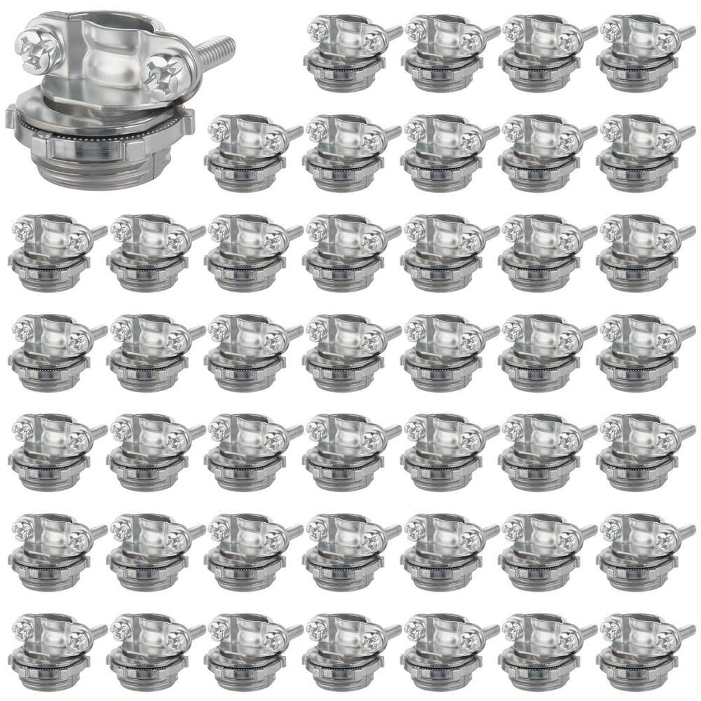 1/2 in Zinc Alloy Clamp Type Cable Connectors Solid 50 Pack with Moisture Proof and Quick Installation for NM Cables price history on PriceWatchPro