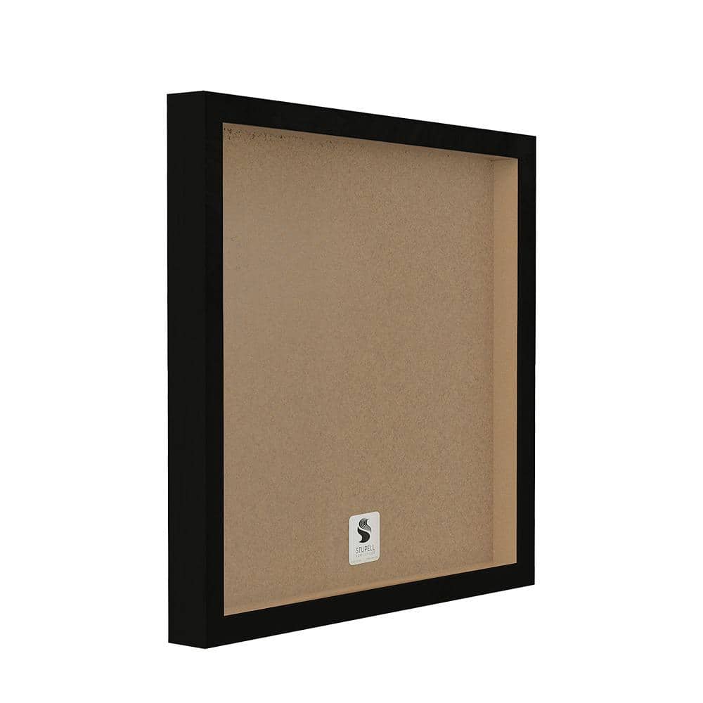 Traditional Santa and Reindeer Christmas Canvas Art in Black Frame