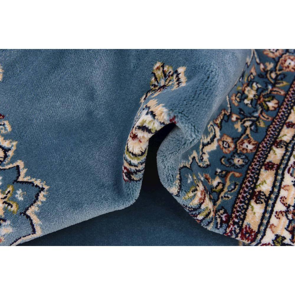 Blue Synthetic Stain-Resistant Persian Runner Rug