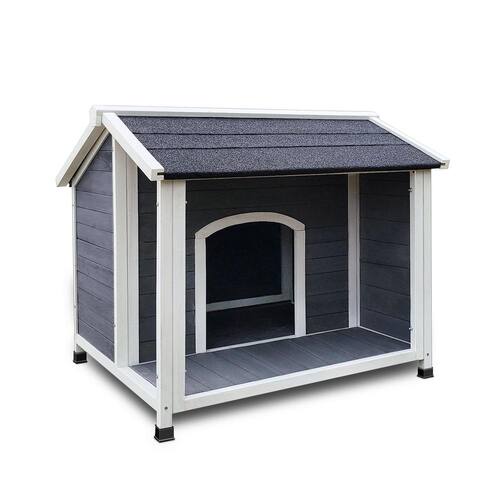 Wooden Gray Large Outdoor Wooden Dog House Waterproof Dog Cage