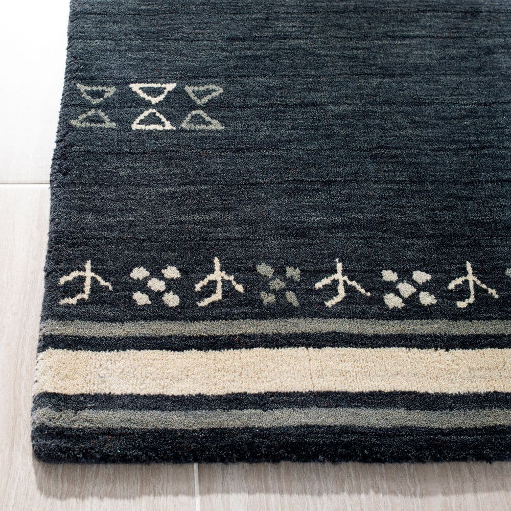 Gray Hand-Knotted Wool 8' x 10' Area Rug