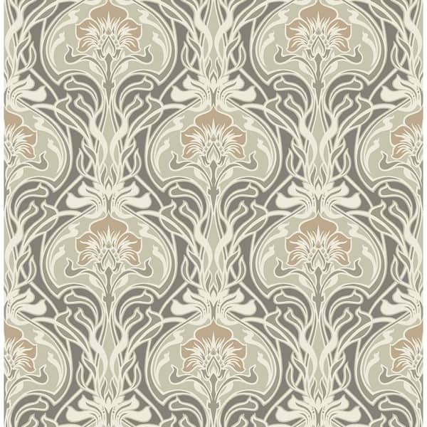 NuWallpaper Brown Fallon Peel and Stick Wallpaper Sample