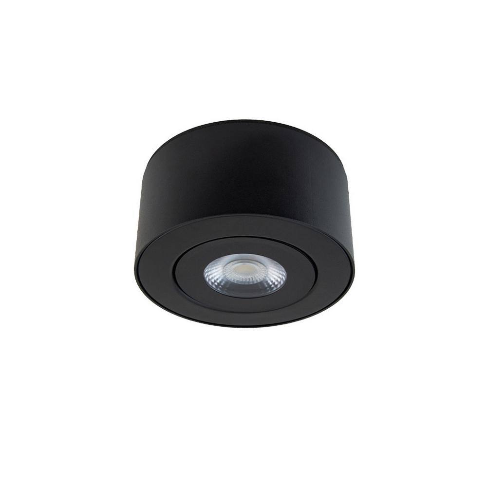 Adjustable 5'' Black Aluminum LED Flush Mount for Indoor/Outdoor