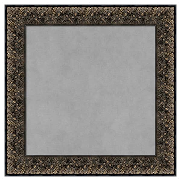 Amanti Art Intaglio Embossed Black 21 in. x 21 in Framed Magnetic Board